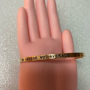 MantraBand Gold Inspirational Cuff Bracelet